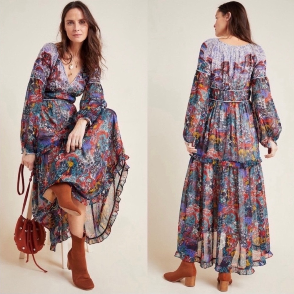 Anthropologie x Maeve Annabella Floral Maxi Dress - Picture 1 of 7